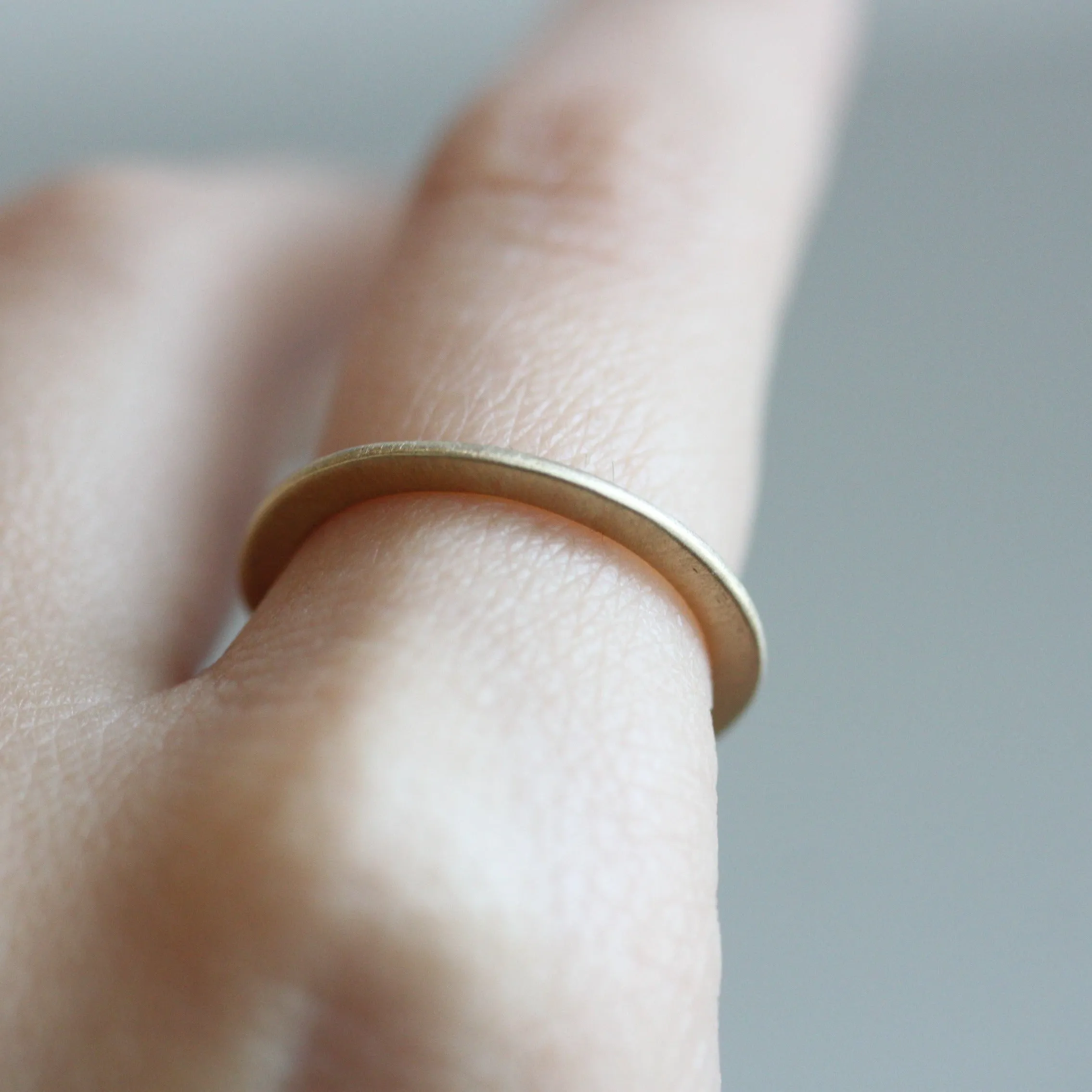 Gold Flat & Textured Ring