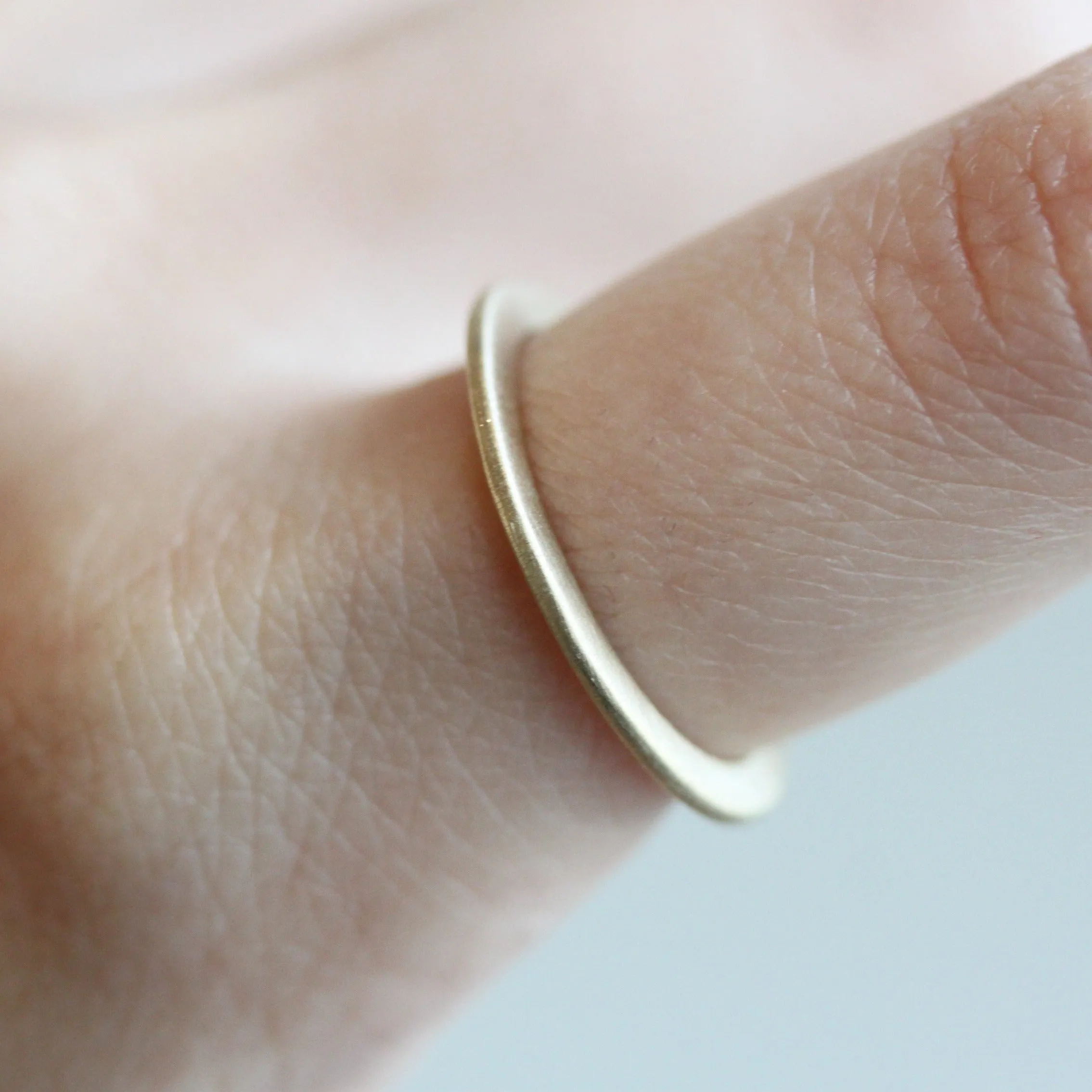 Gold Flat & Textured Ring