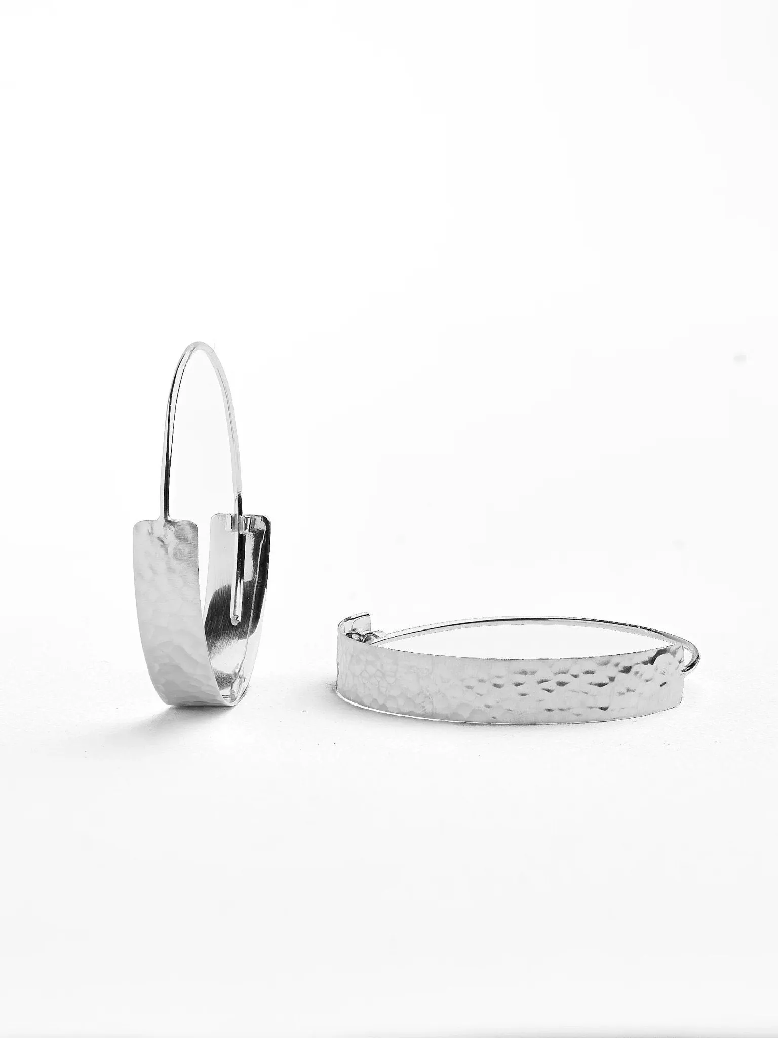 Here Silver Hoop Earrings