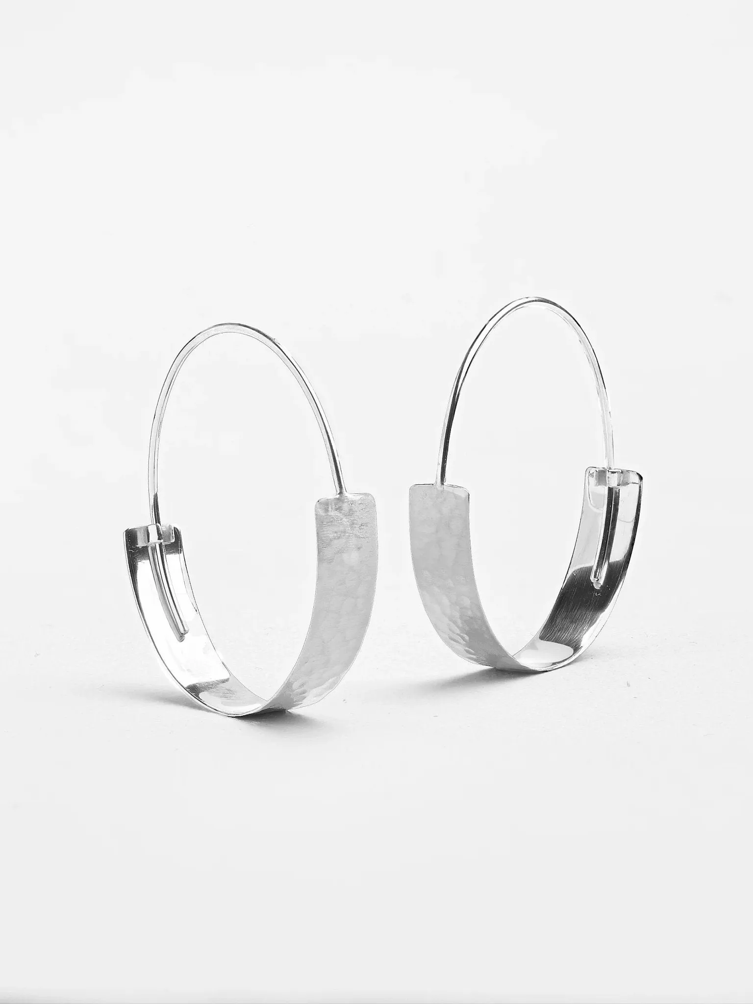 Here Silver Hoop Earrings