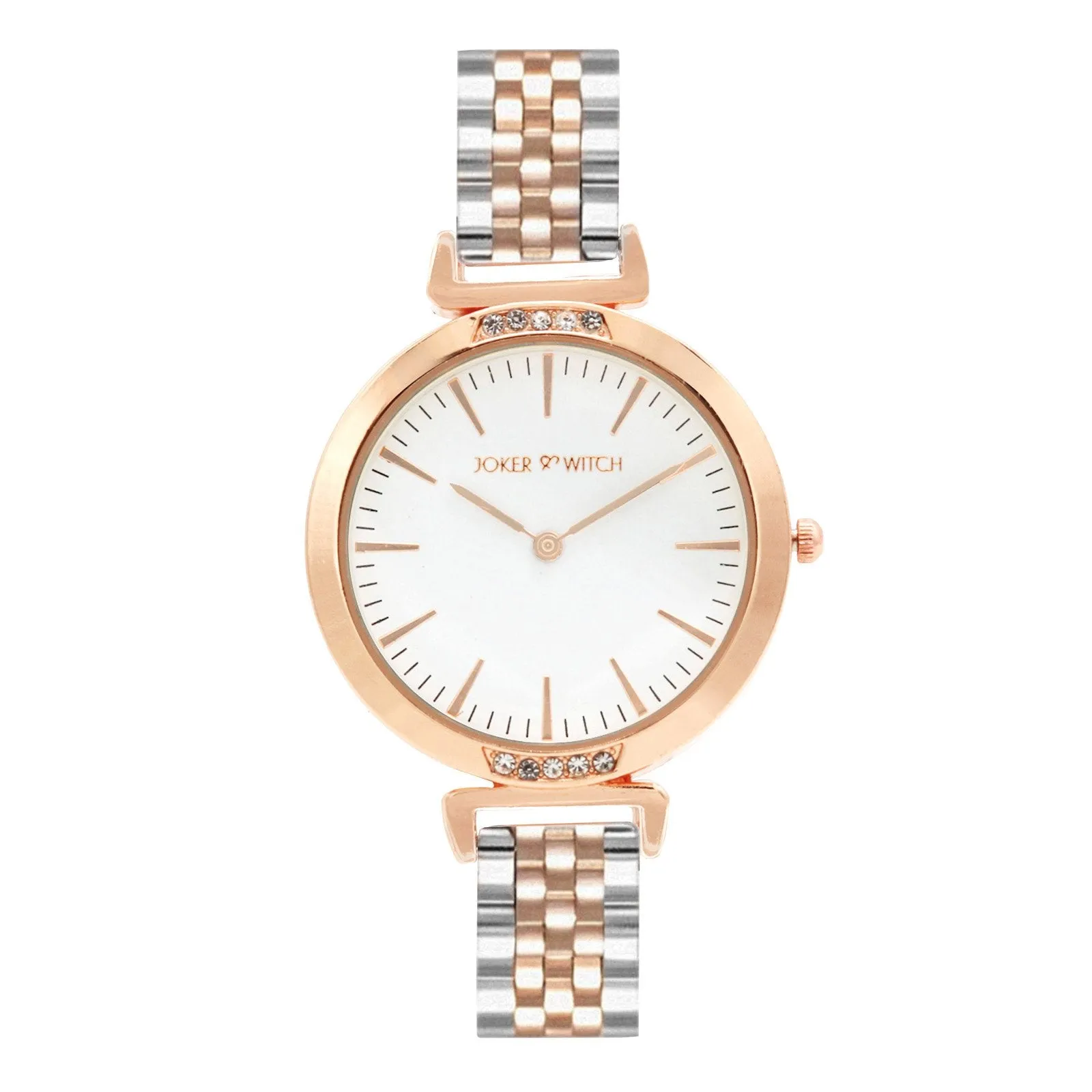 Kaila White Dial Rosegold Watch Bracelet Stack