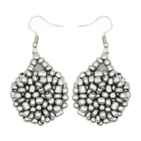 Kanule Beaded Earrings - Silver