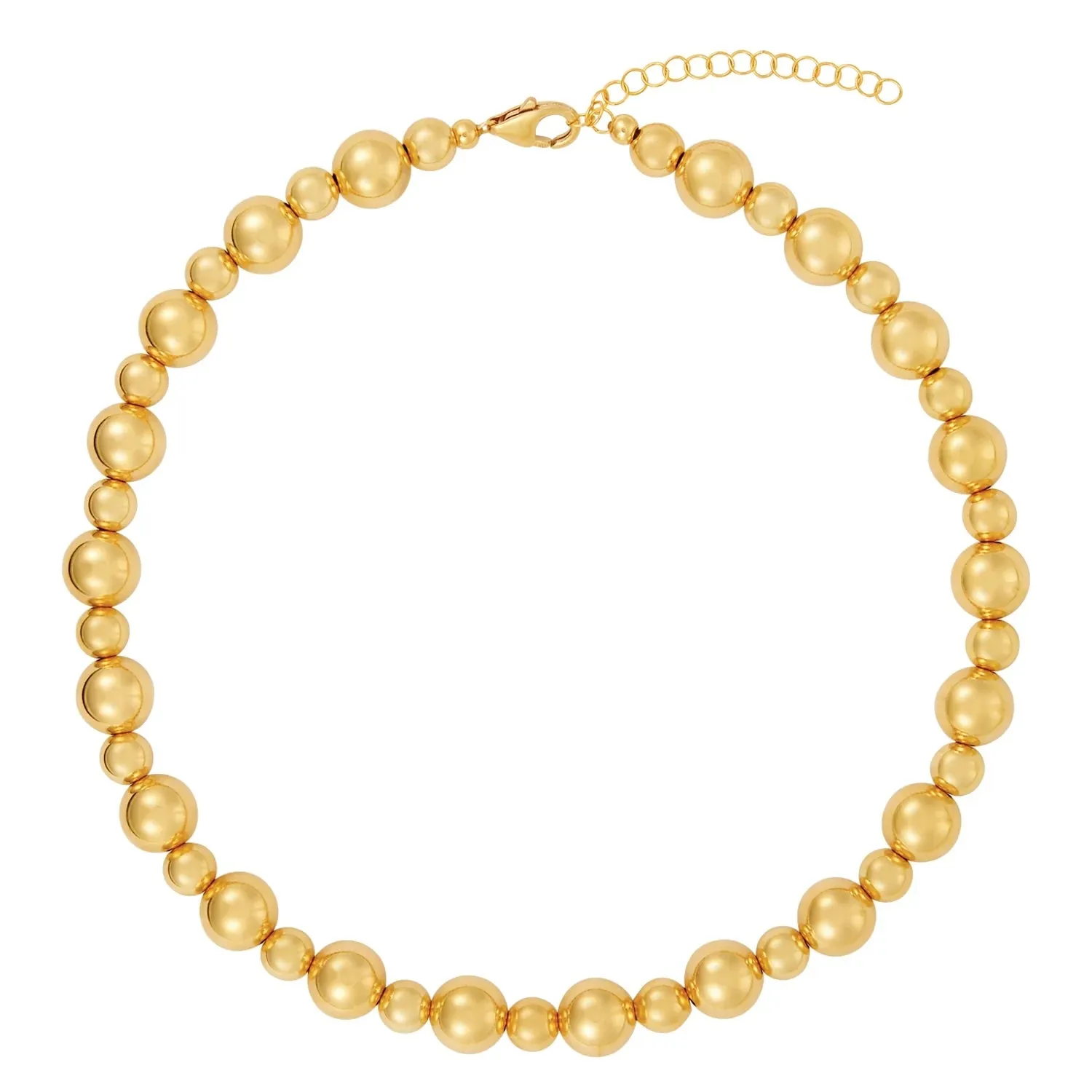 Karen Lazar - Disco Signature 14k Yellow Gold Filled Bead Necklace