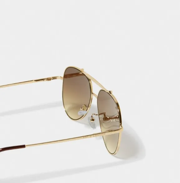 Katie Loxton Bali Sunglasses in Gold Metal