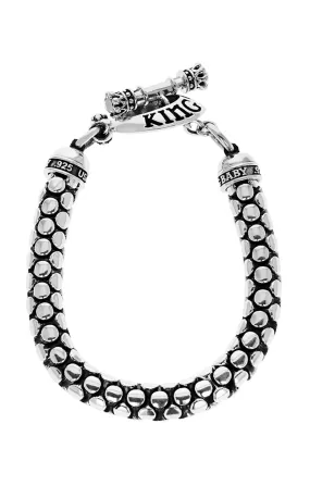 King Baby Silver Snake Link Bracelet