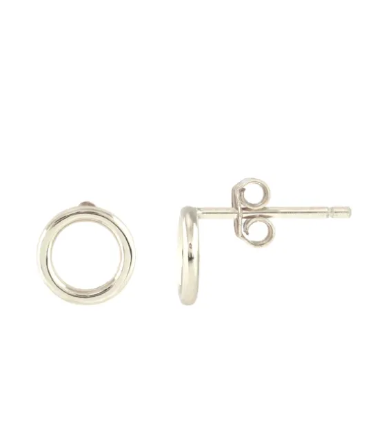 Kris Nations Circle Outline Stud Earrings - Gold OR Silver