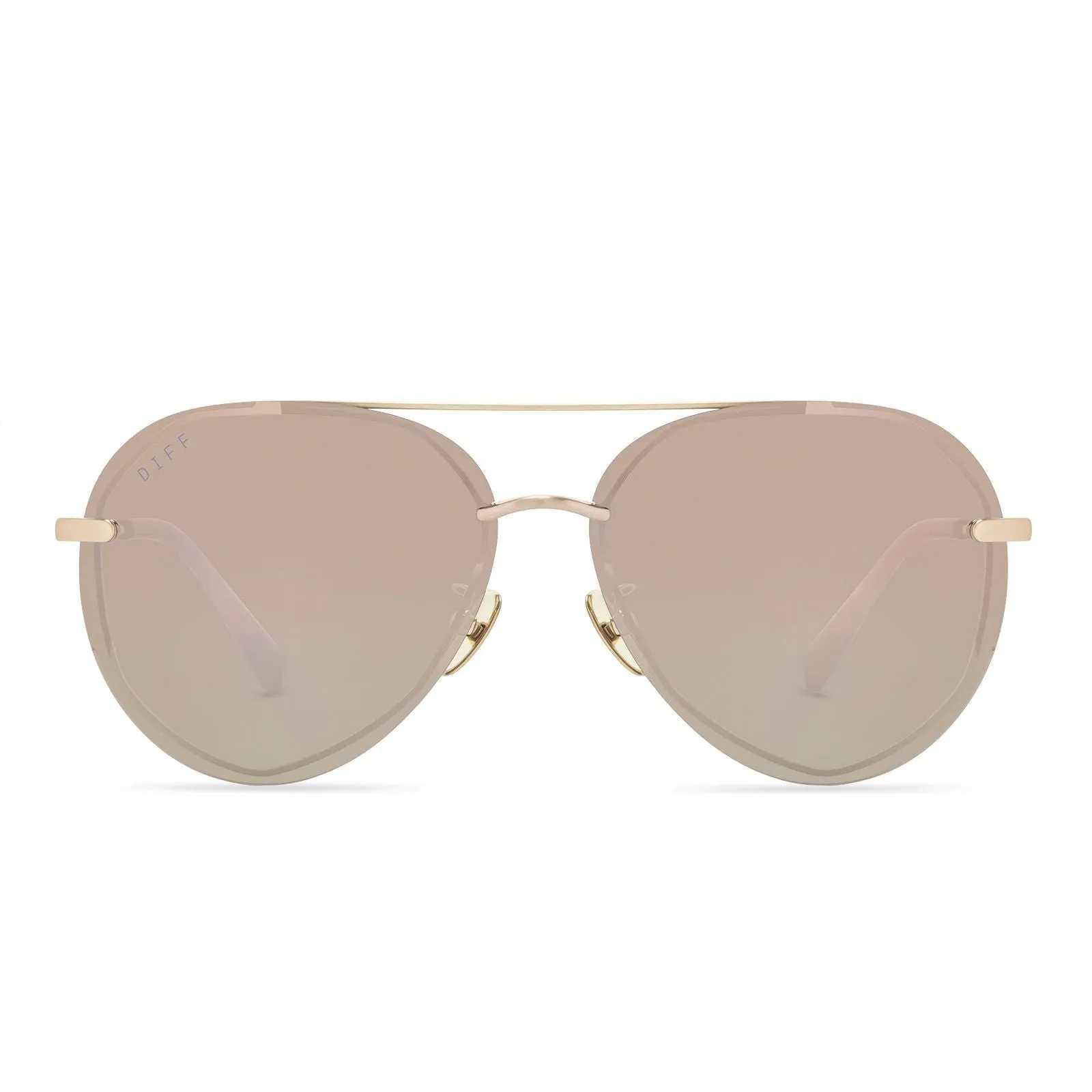 Lenox Brushed Gold Cherry Blossom Mirror Sunglasses