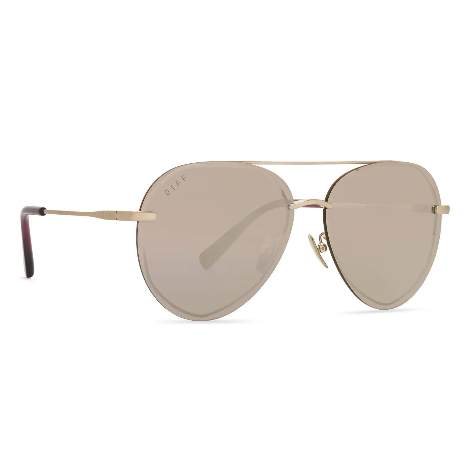 Lenox Brushed Gold Cherry Blossom Mirror Sunglasses