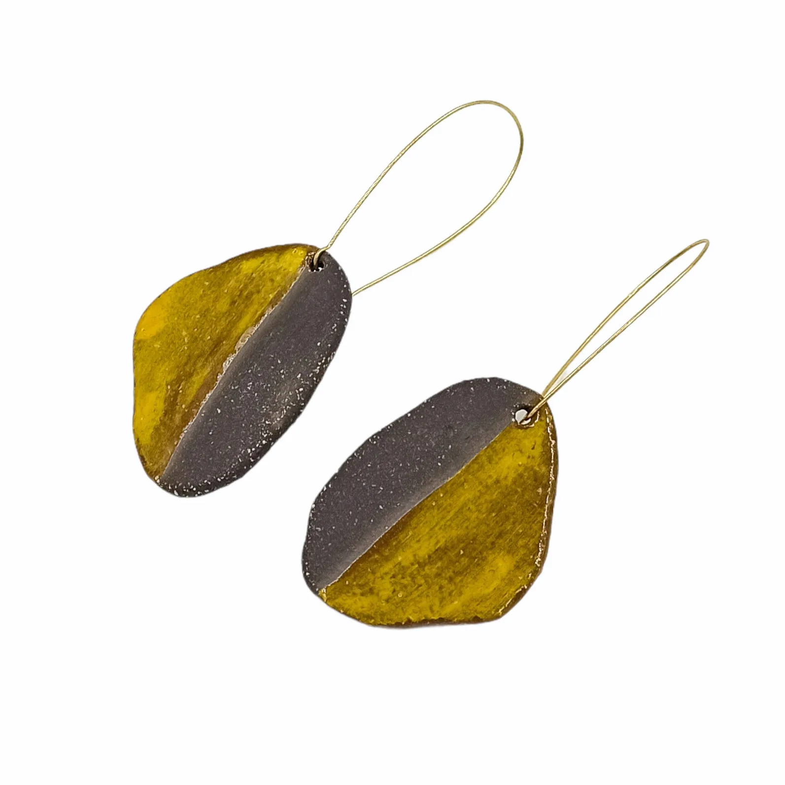 Long Dangle Ceramic Earrings