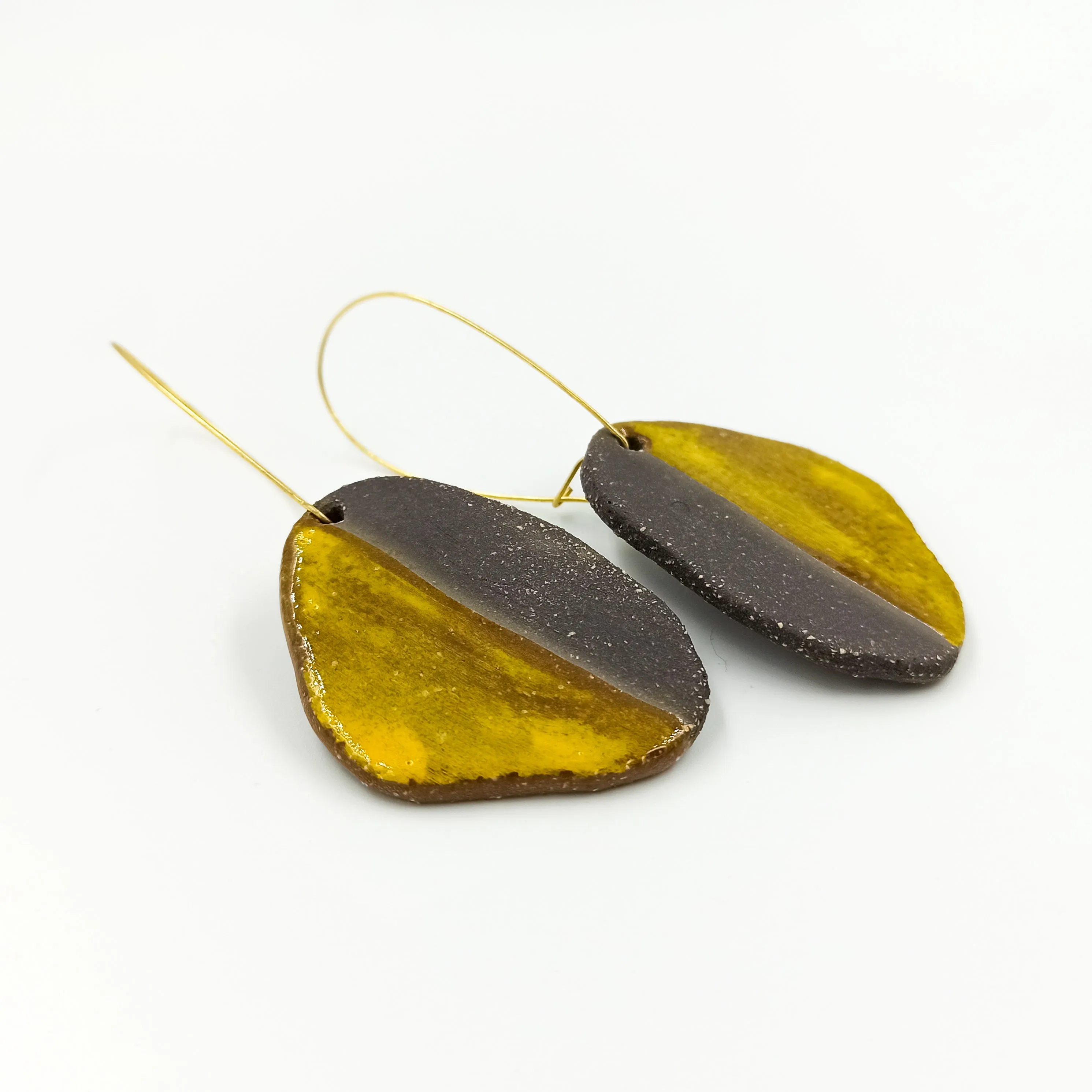 Long Dangle Ceramic Earrings