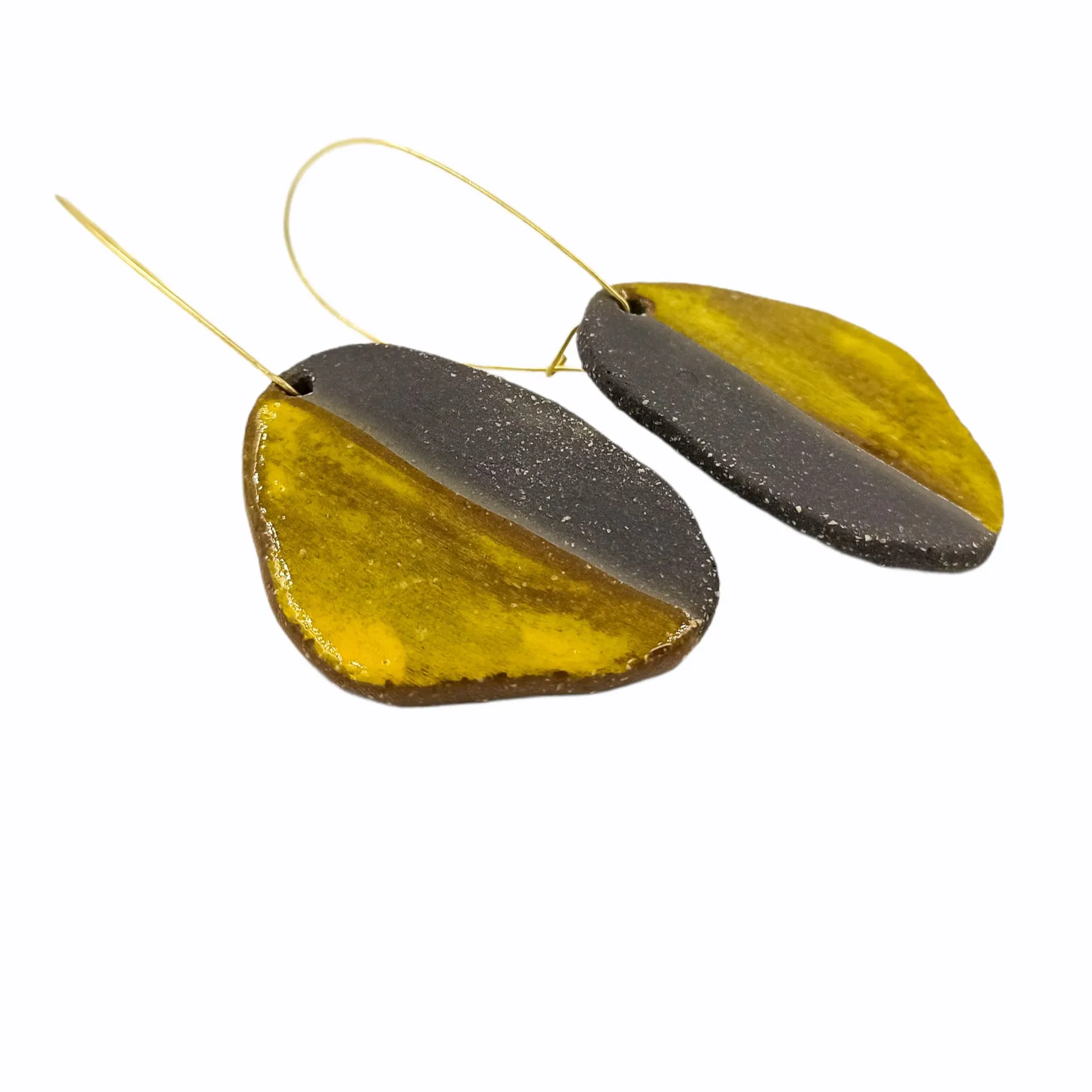 Long Dangle Ceramic Earrings