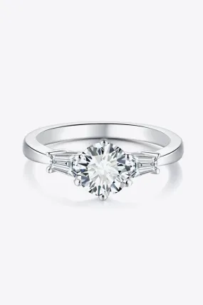 Loyal Love 1 Ct Moissanite Platinum-Plated Ring