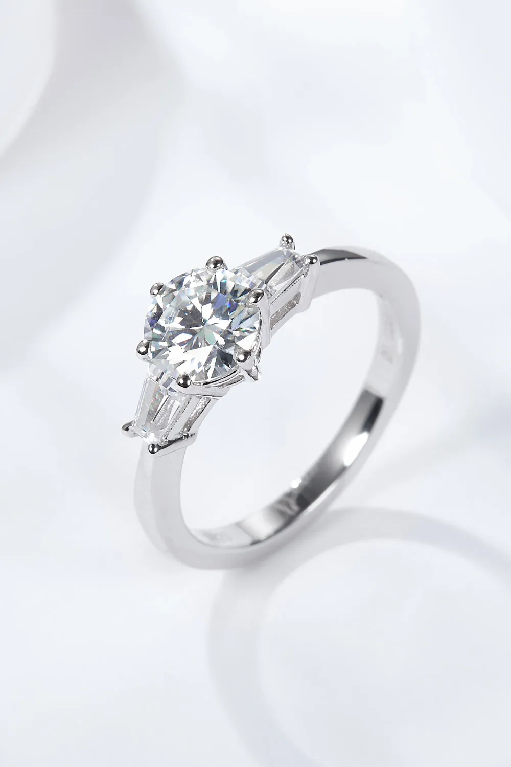 Loyal Love 1 Ct Moissanite Platinum-Plated Ring