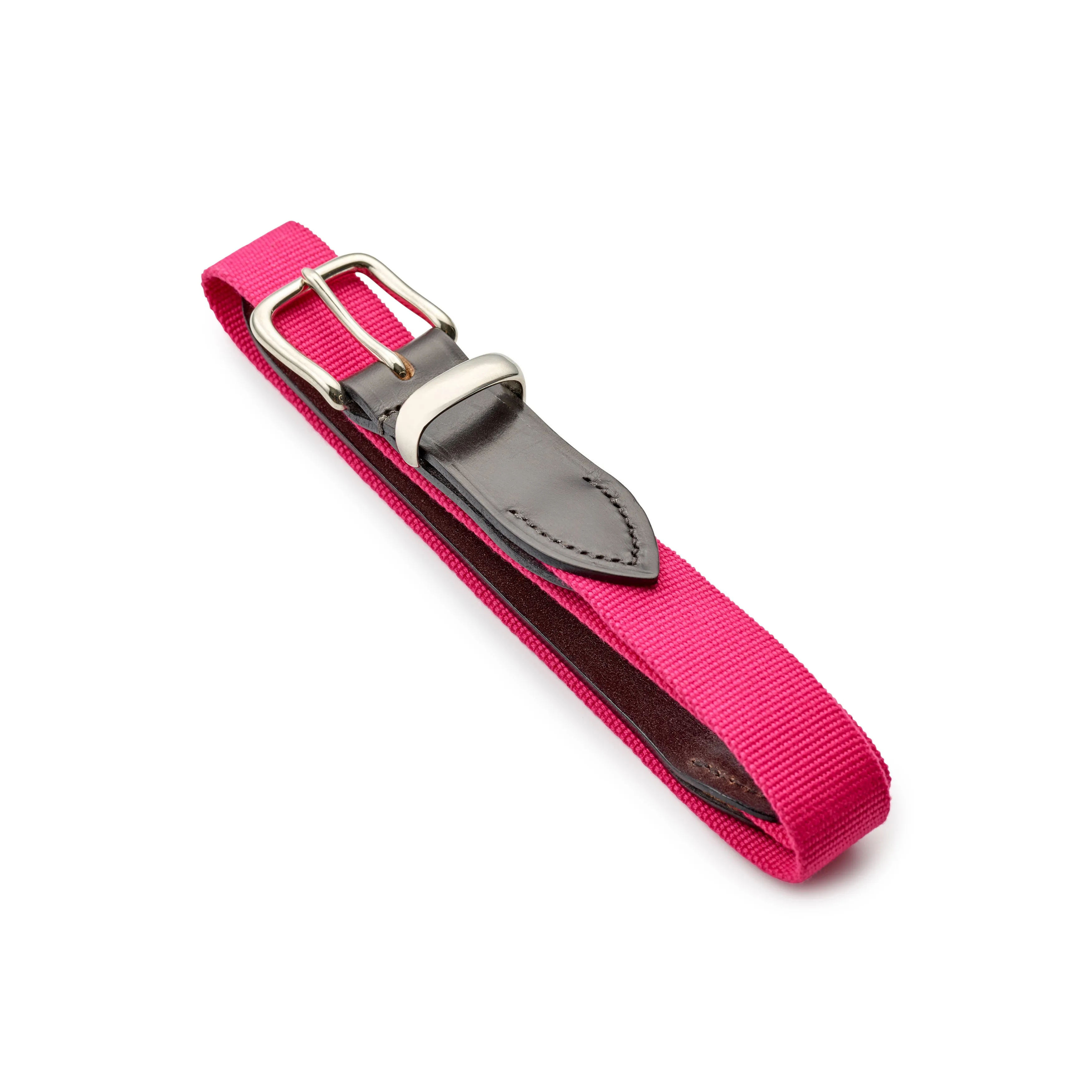 Magenta Belt with Dark Havana Leather