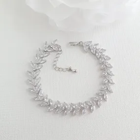 Marquise Cut Bridal Bracelet- Katie