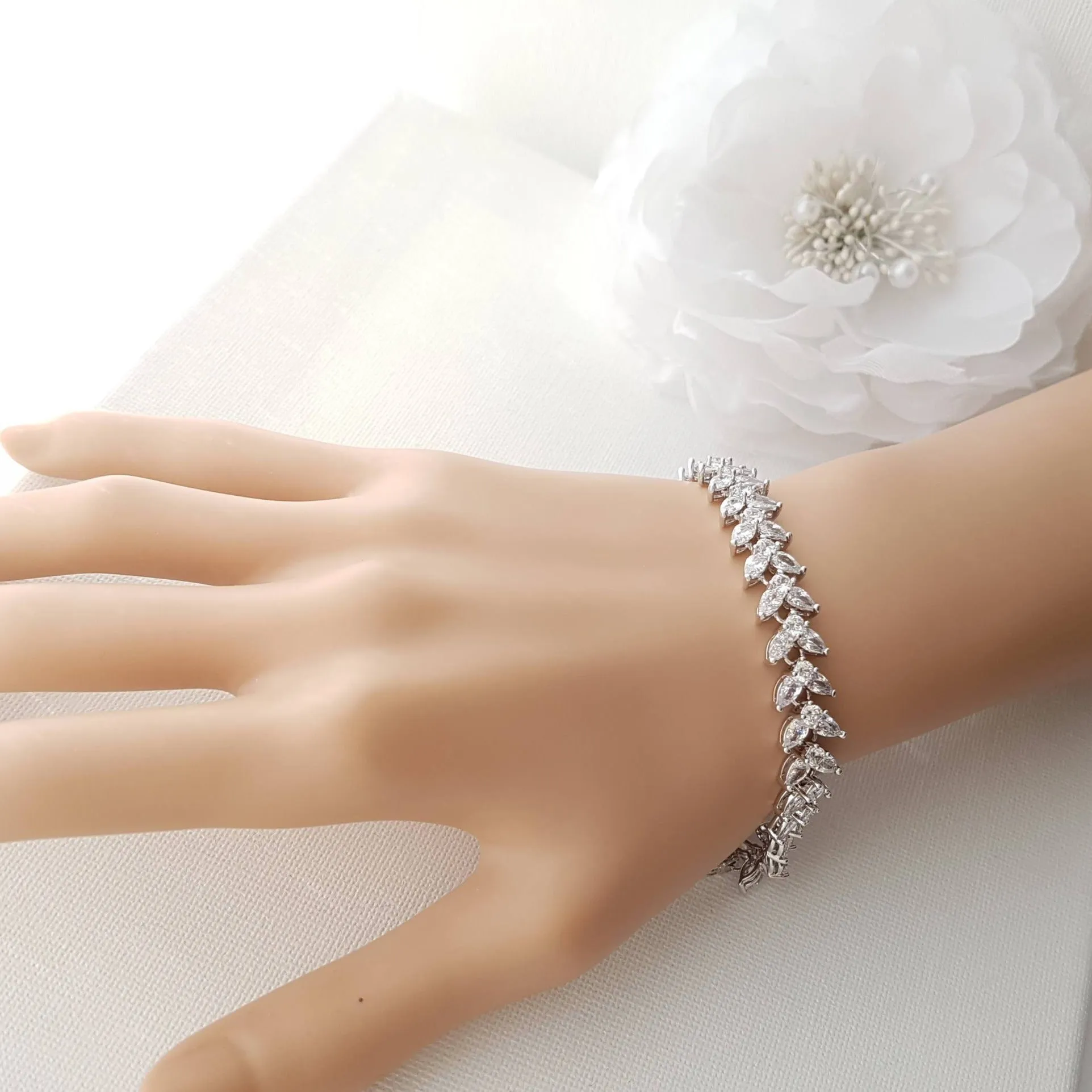 Marquise Cut Bridal Bracelet- Katie