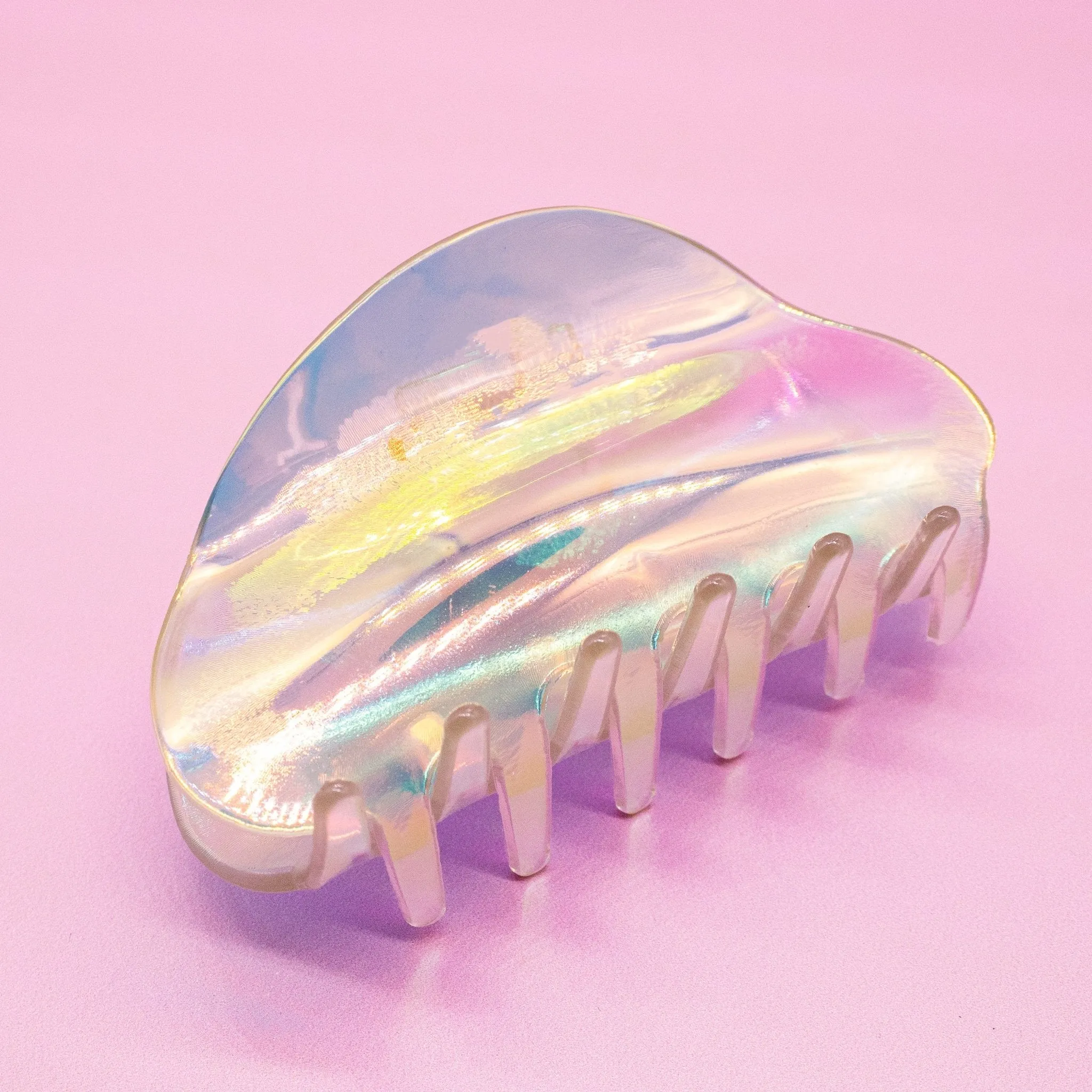 Medium Iridescent Hair Claw Clip - Iridescent