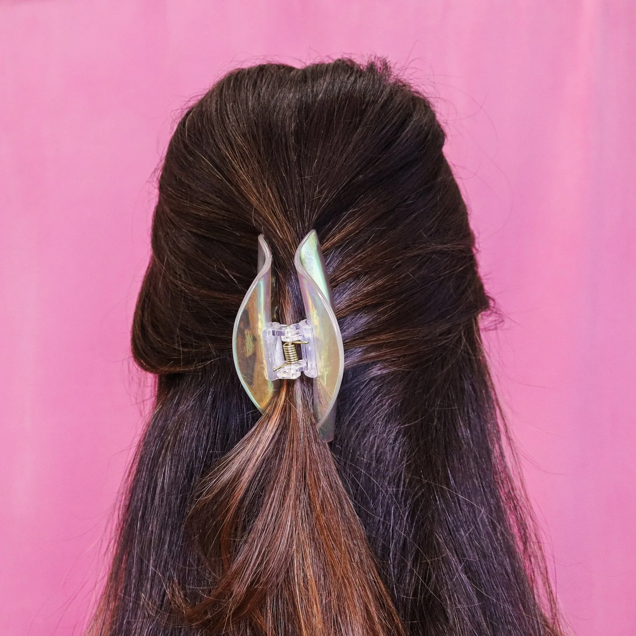 Medium Iridescent Hair Claw Clip - Iridescent