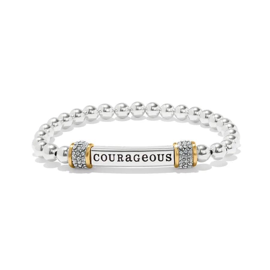 Meridian Courageous Two Tone Stretch Bracelet