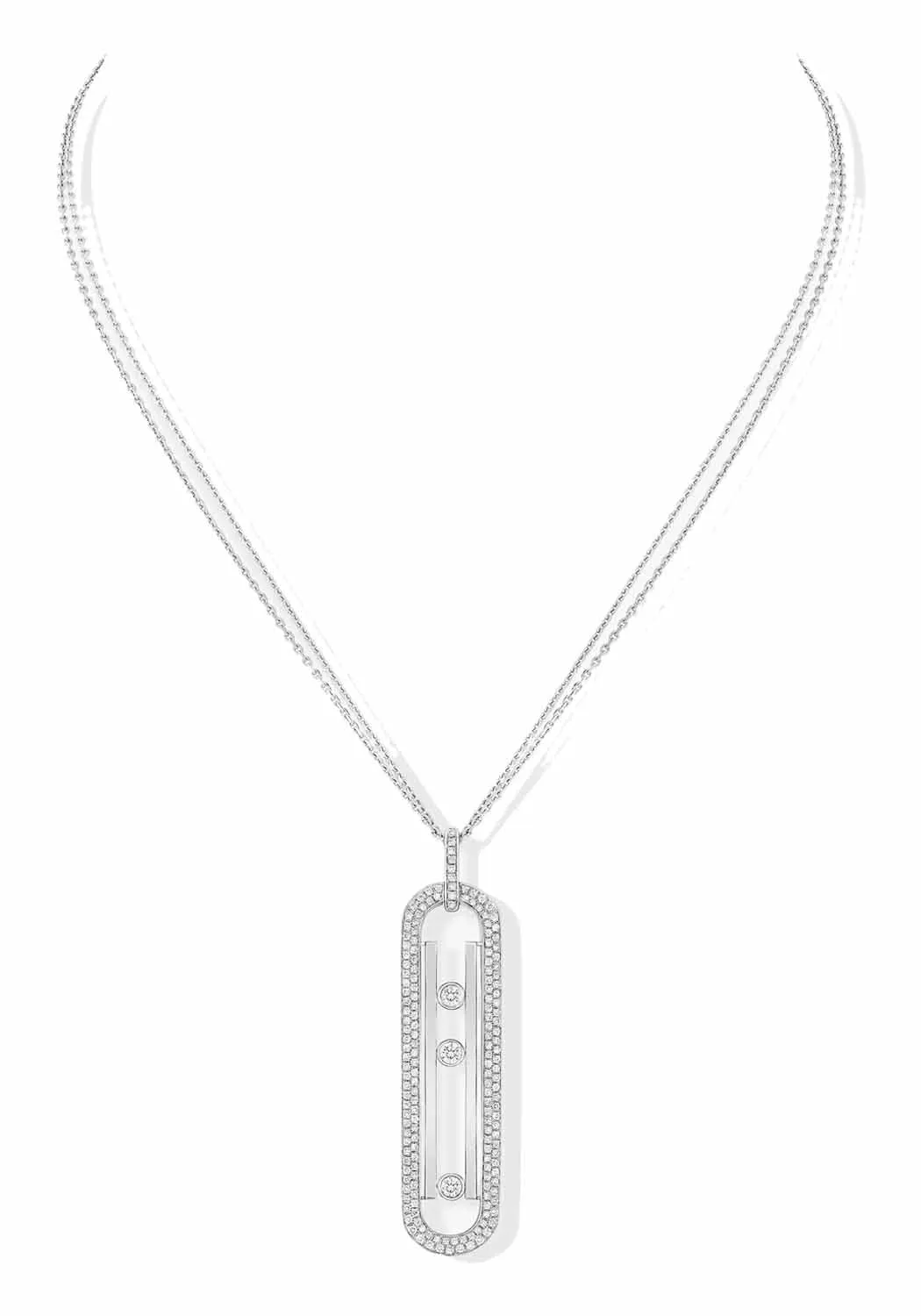 Messika Move 10th Anniversary Long 18KWG Diamond Necklace