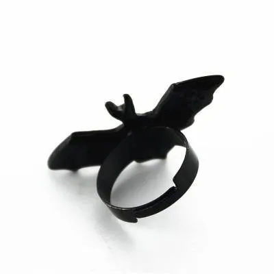 Midnight Bat Adjustable Ring