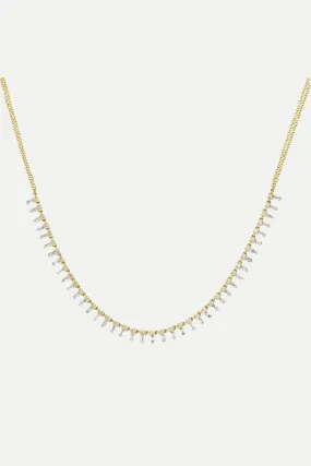 MINI DIAMOND BAGUETTE NECKLACE