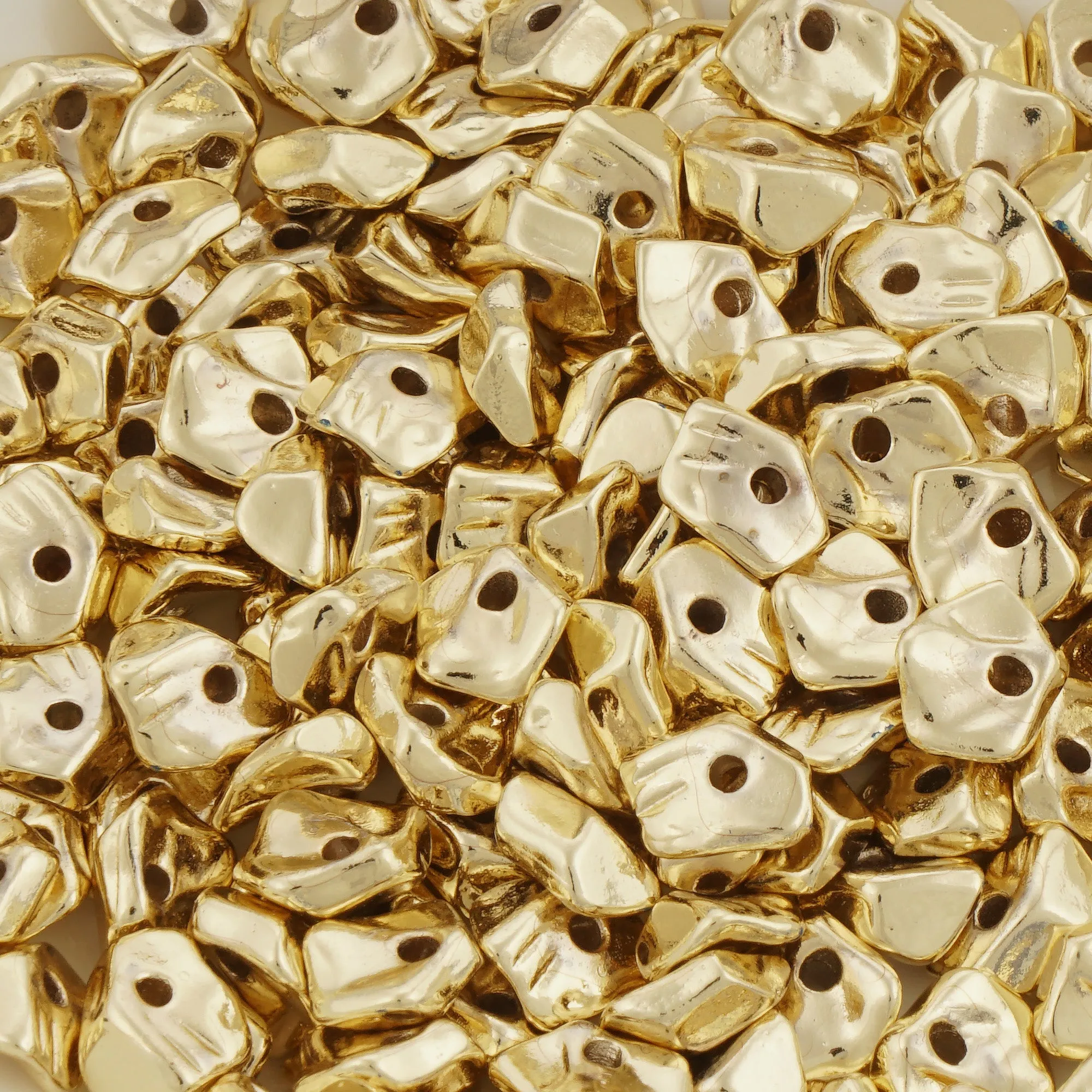 Minimalist 14k Gold Filled Irregular Spacer Beads for Jewelry Beading