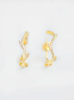 Olive Branch Hoop Earrings