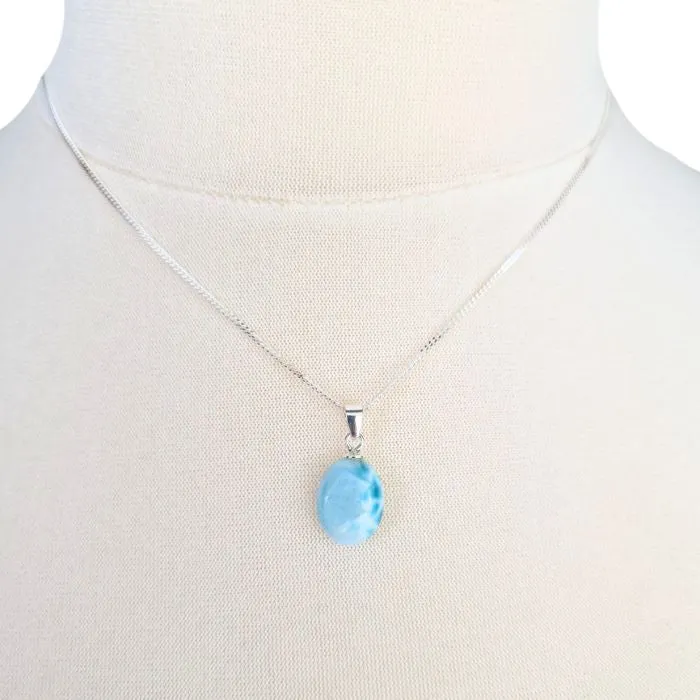 Oval Larimar Necklace