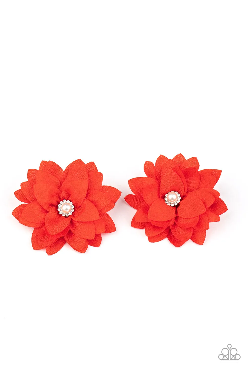 Paparazzi Hair Clip ~ Things That Go BLOOM! - Red Hair Clip