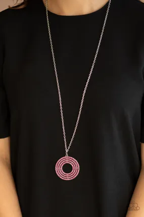 Paparazzi Necklace ~ High-Value Target - Pink