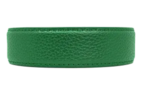 Pebble Grain Green with single stitch matching thread Strap