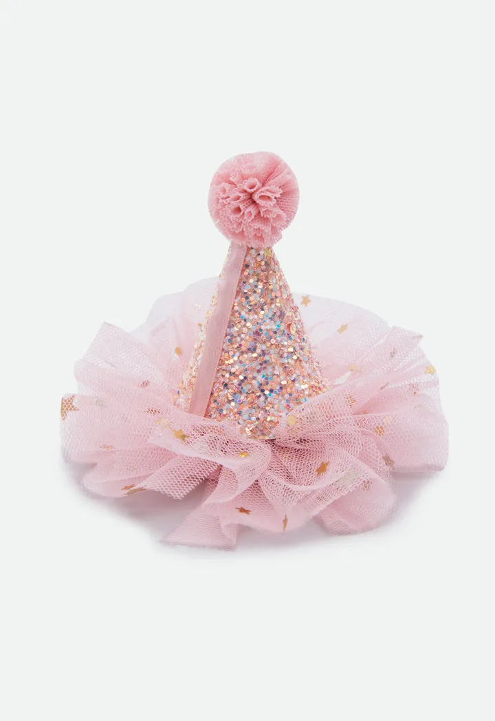 Pink Party Hat Hair Clip