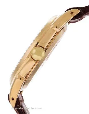 Pre-Owned Eterna-Matic Dress Watch - 18K Gold Case - White Dial - Strap - Date