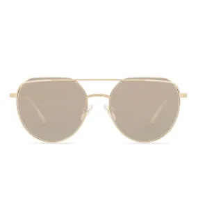 Rayne Gold Cherry Blossom Mirror Sunglasses