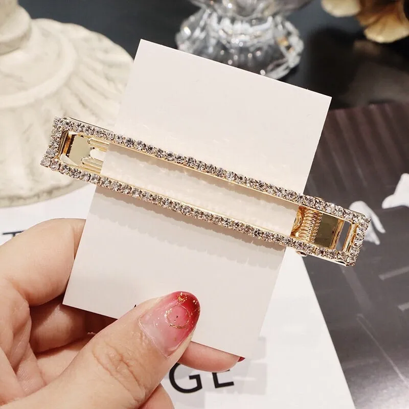 Rectangle Rhinestone Hair Clip - LAST CHANCE / FINAL SALE