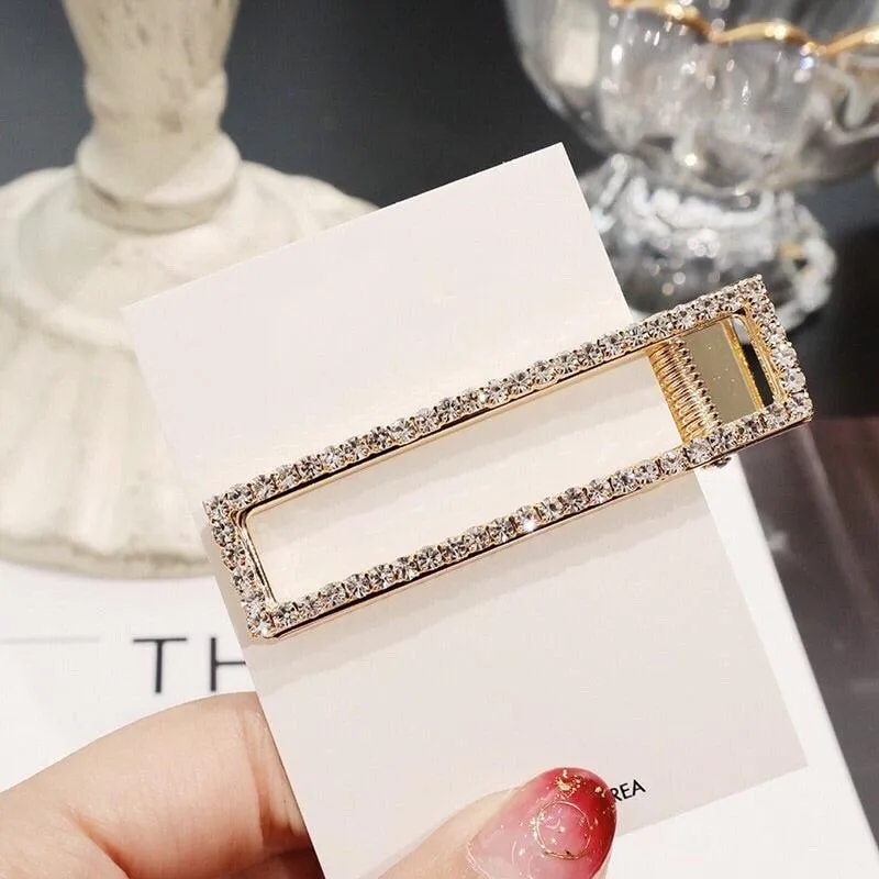 Rectangle Rhinestone Hair Clip - LAST CHANCE / FINAL SALE