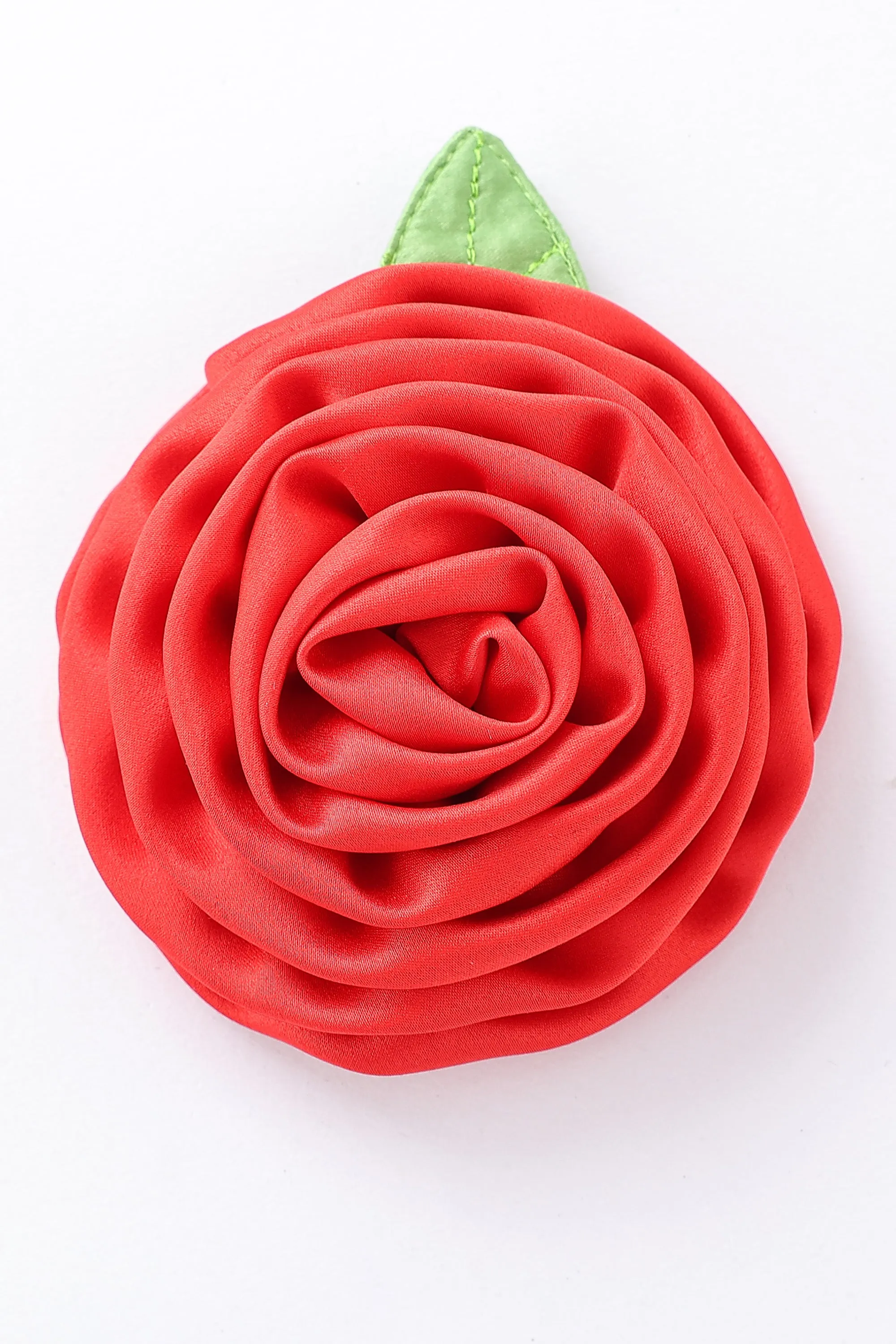 Red Rosette Hair Clip