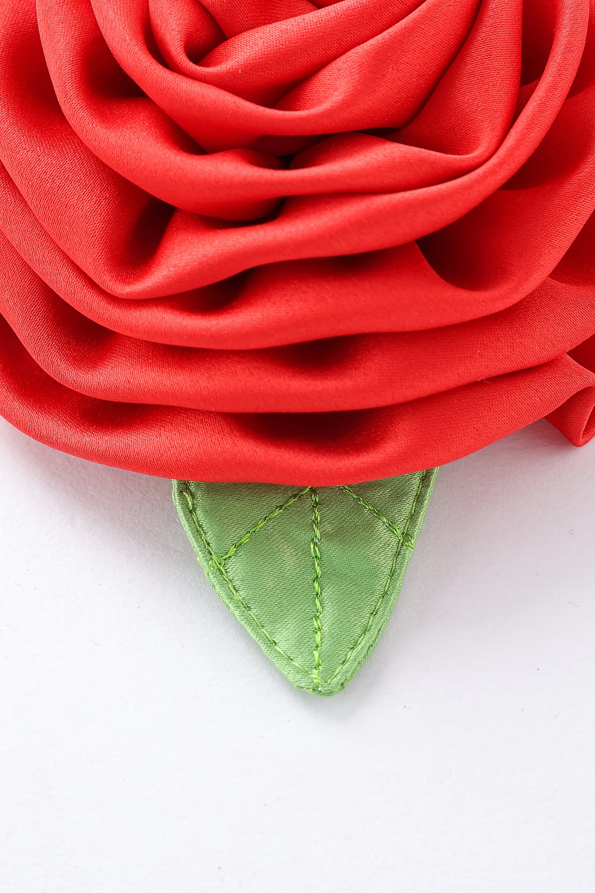 Red Rosette Hair Clip