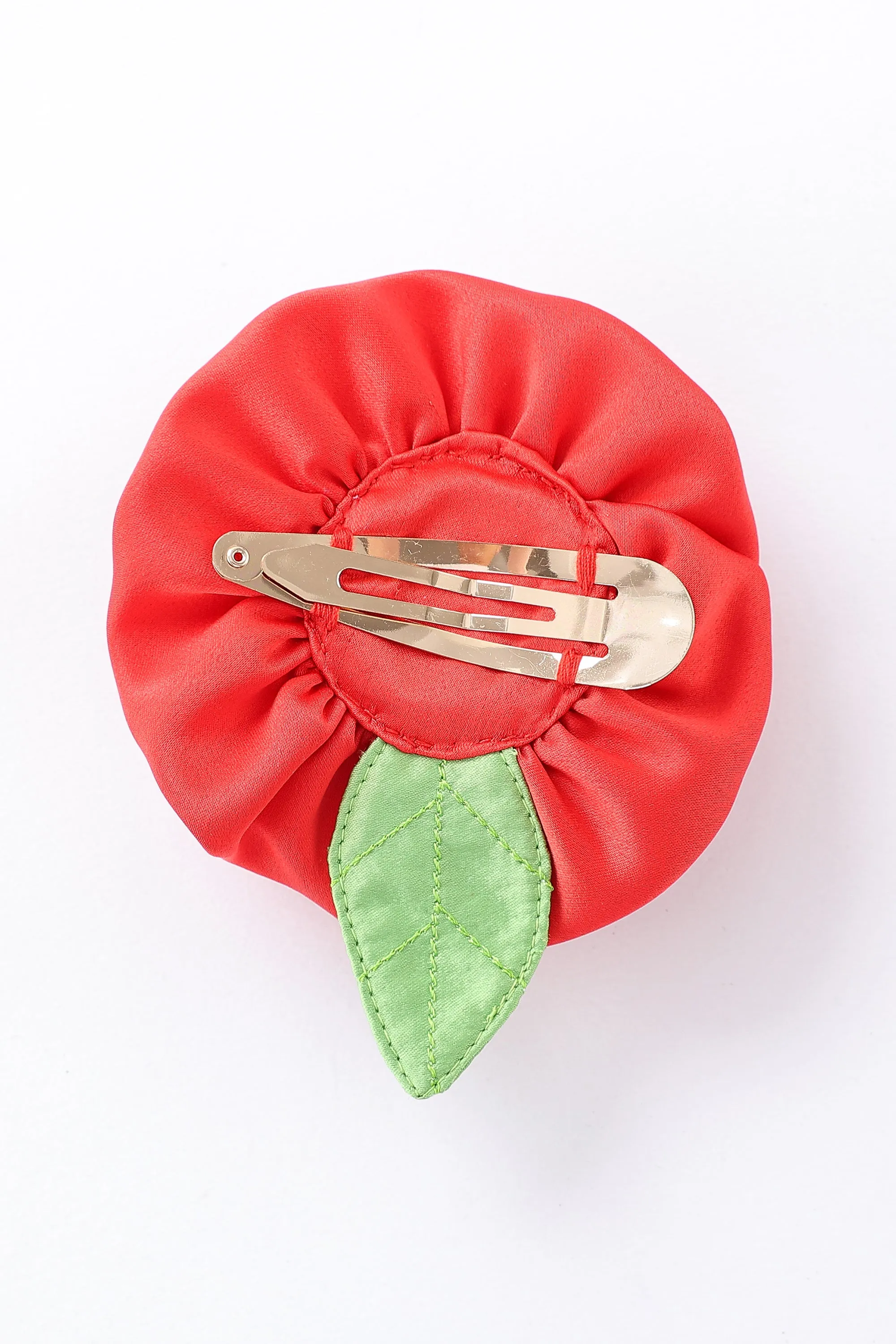 Red Rosette Hair Clip