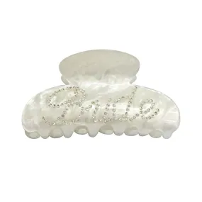 Resin 'Bride' Hair Claw Clip