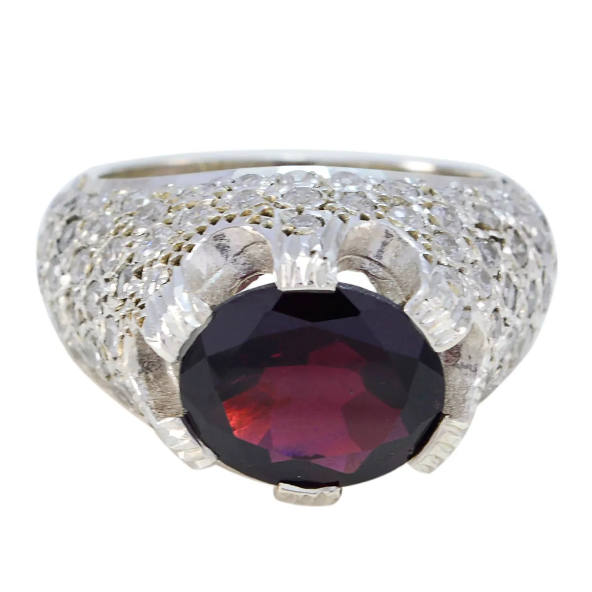 Riyo Dollish Gemstone Garnet 925 Silver Ring Gift For Boxing Day