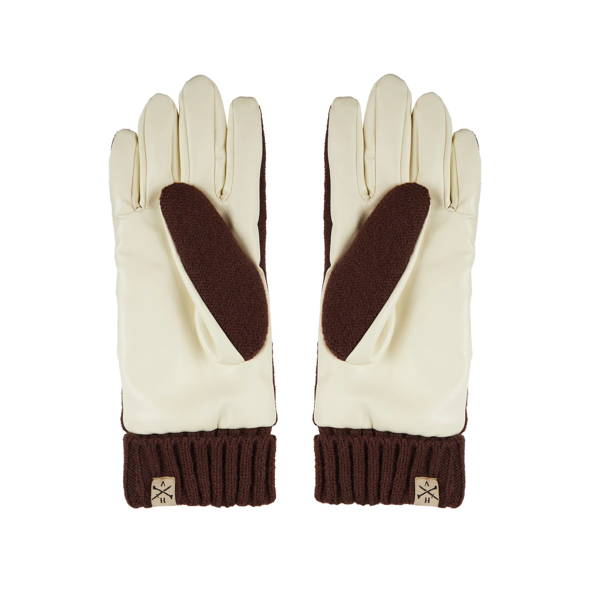 Roll To Hit Faux Leather & Knit Gloves