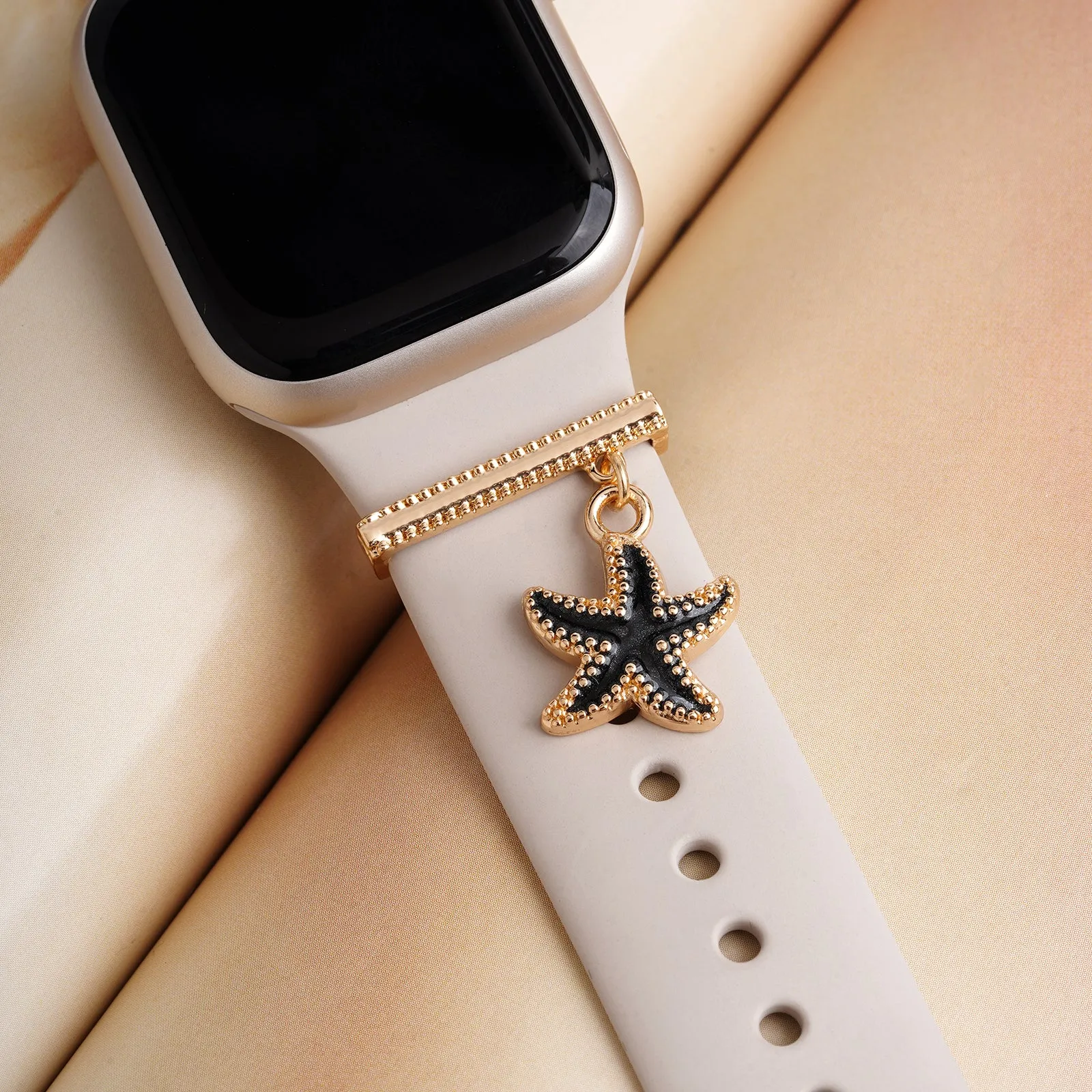 Sea Star Gold & Black Pin Watch Charm