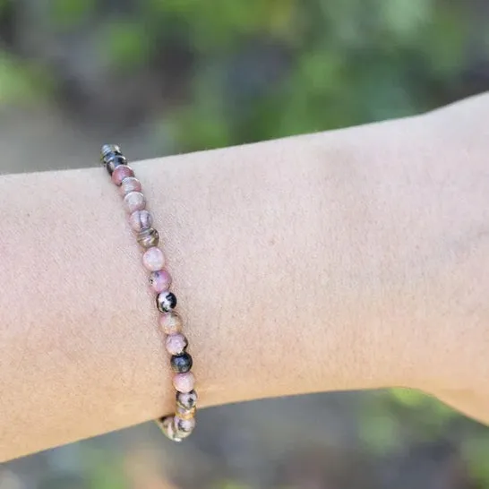 Self Love Rhodonite Single Mala Bracelet