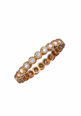 Sethi Couture Bezel 18KRG White Diamond Eternity Band