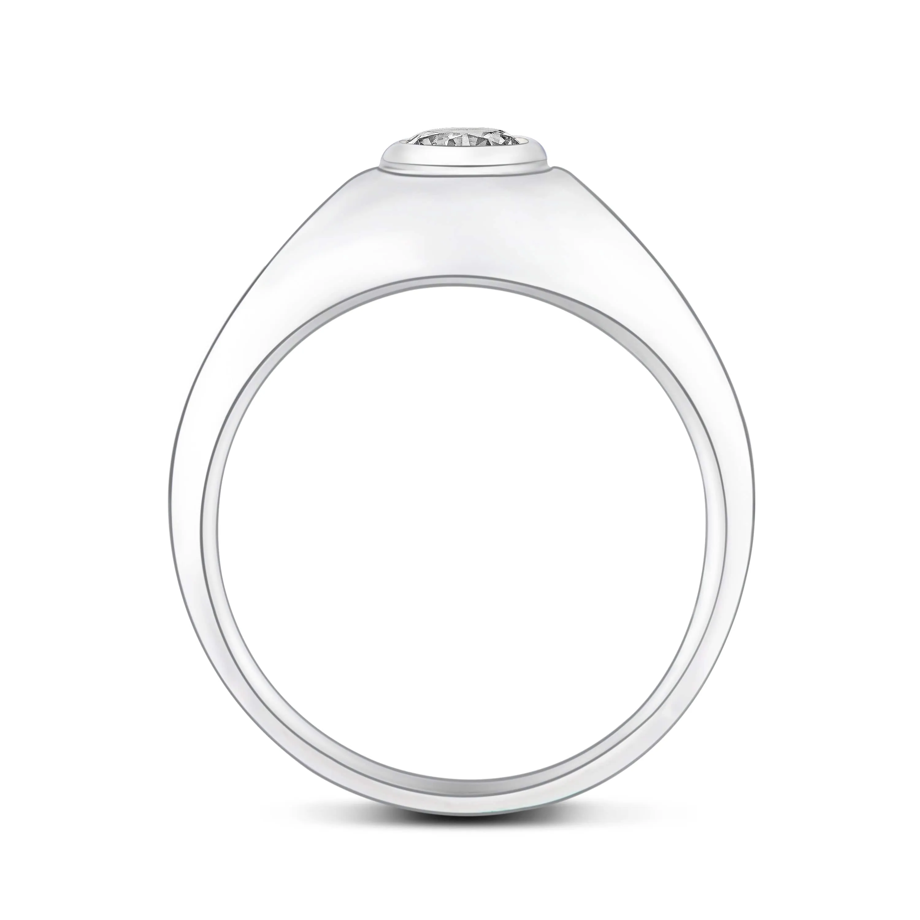 Simple Classic Engagement Rings Signet Ring Men