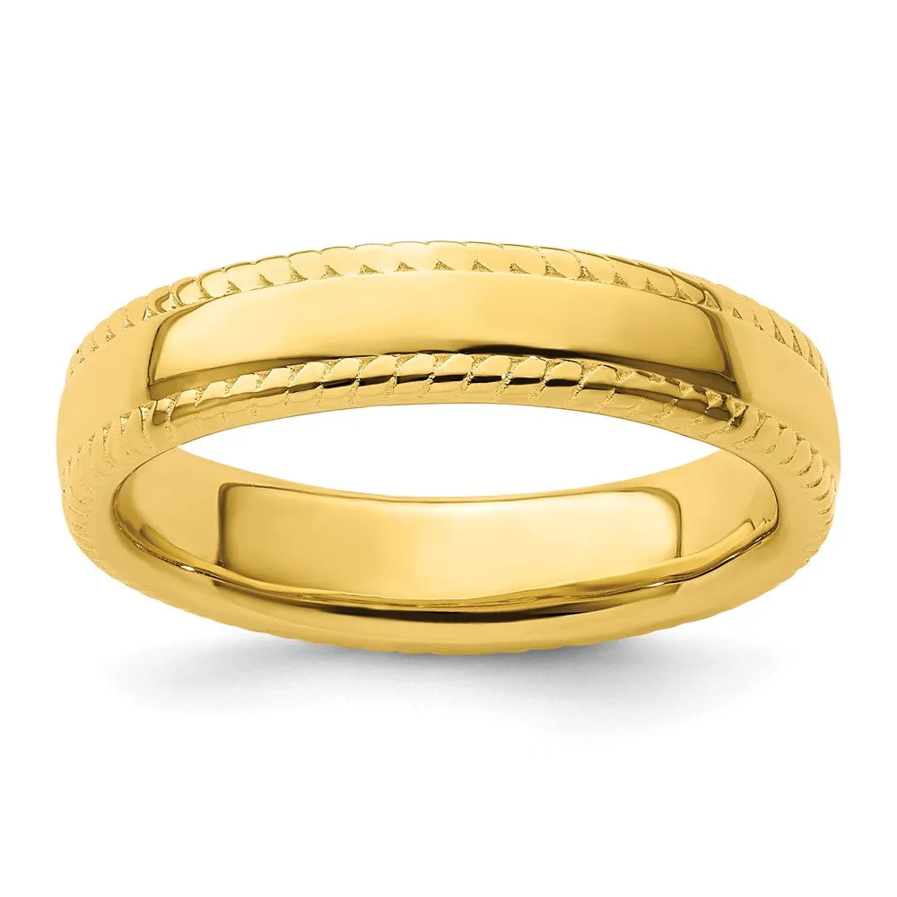 Stackable Expressions Gold-Plated Ring in Sterling Silver