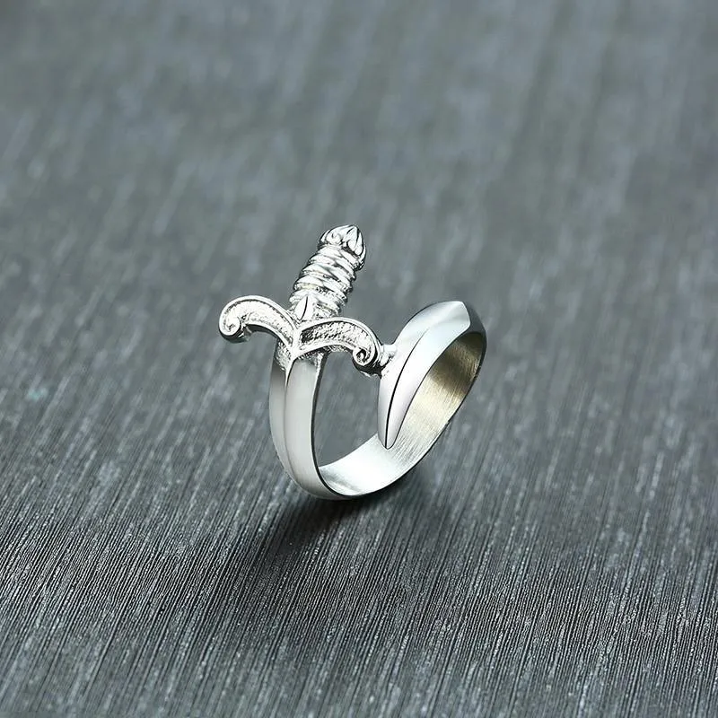 Steel Dagger Ring