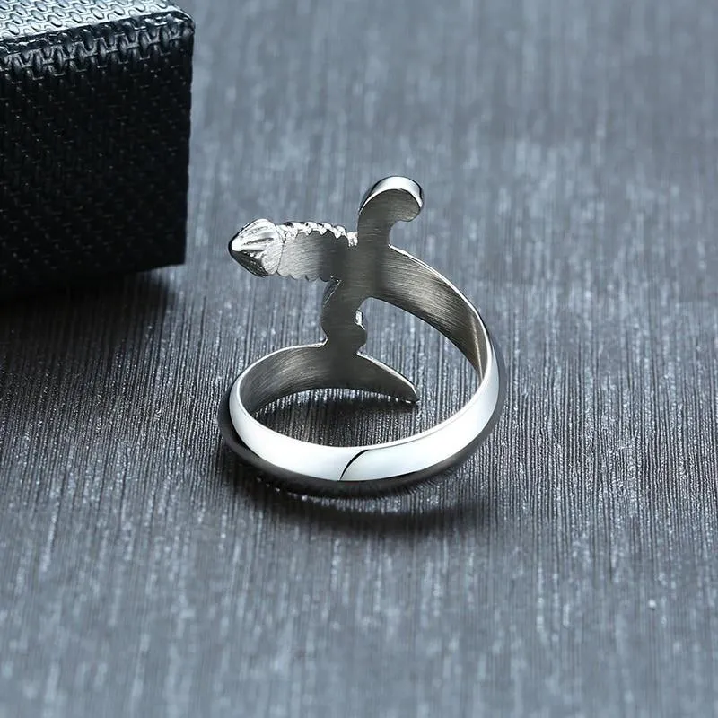 Steel Dagger Ring